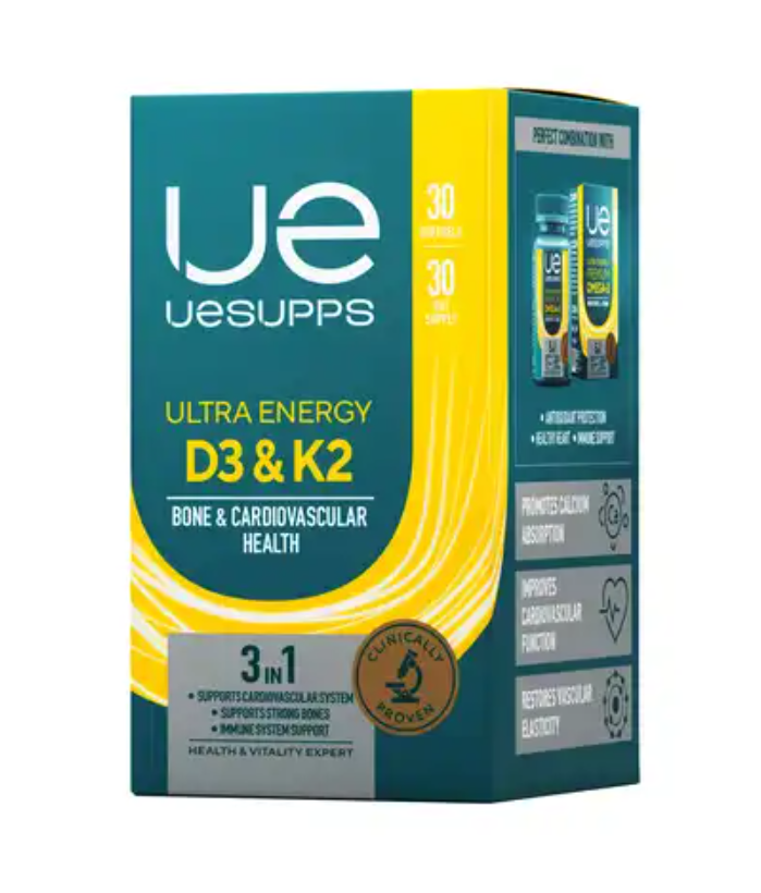 фото упаковки UESUPPS Ultra Energy Витамин D3 и К2
