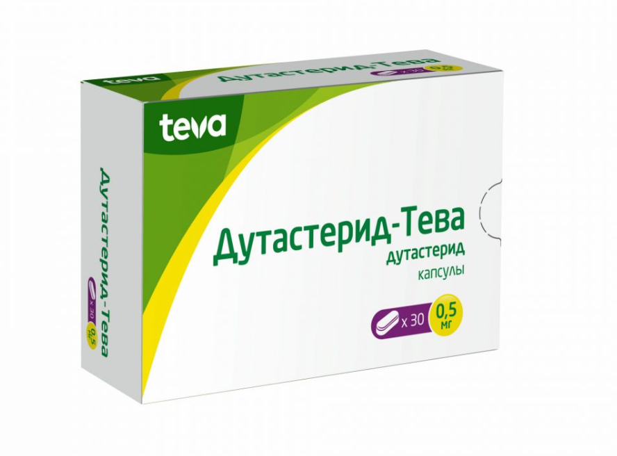 Дутастерид-Тева, 0.5 мг, капсулы, 30 шт.  по цене от 830 руб в .