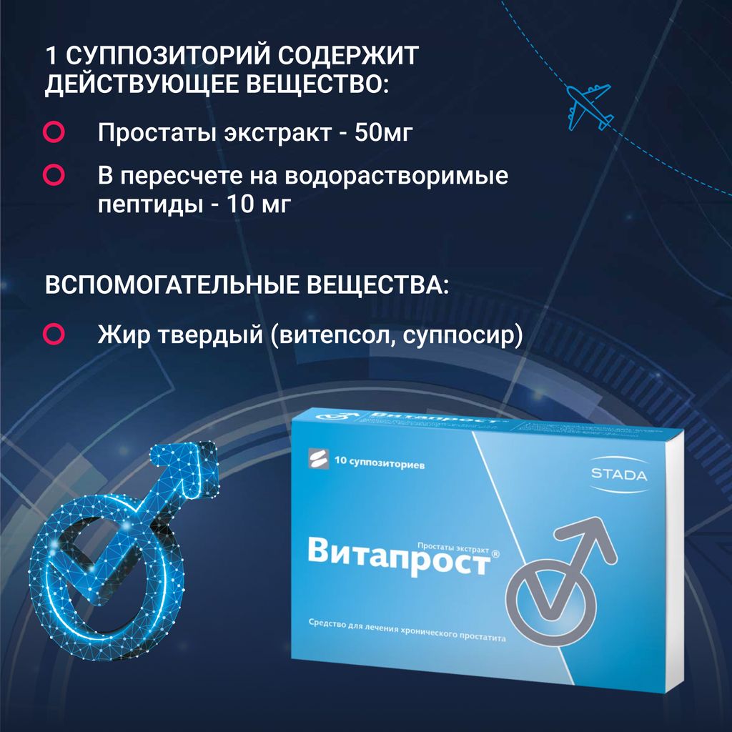 Витапрост, 10 мг, суппозитории ректальные, 10 шт.