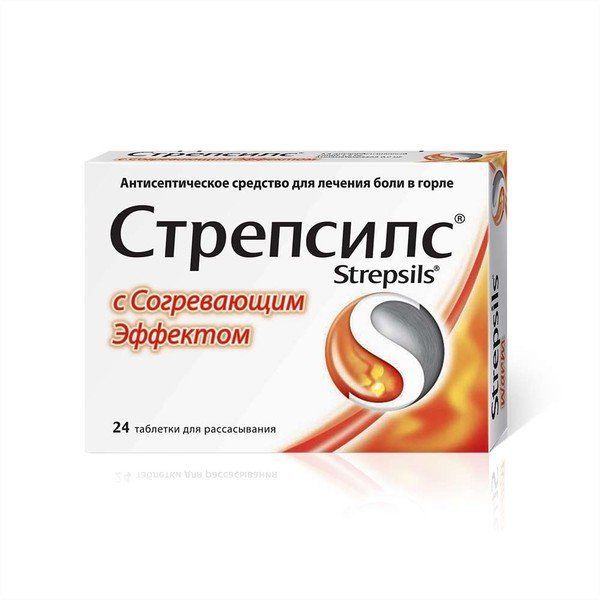 Стрепсилс с Согревающим Эффектом, таблетки для рассасывания, 24 шт.