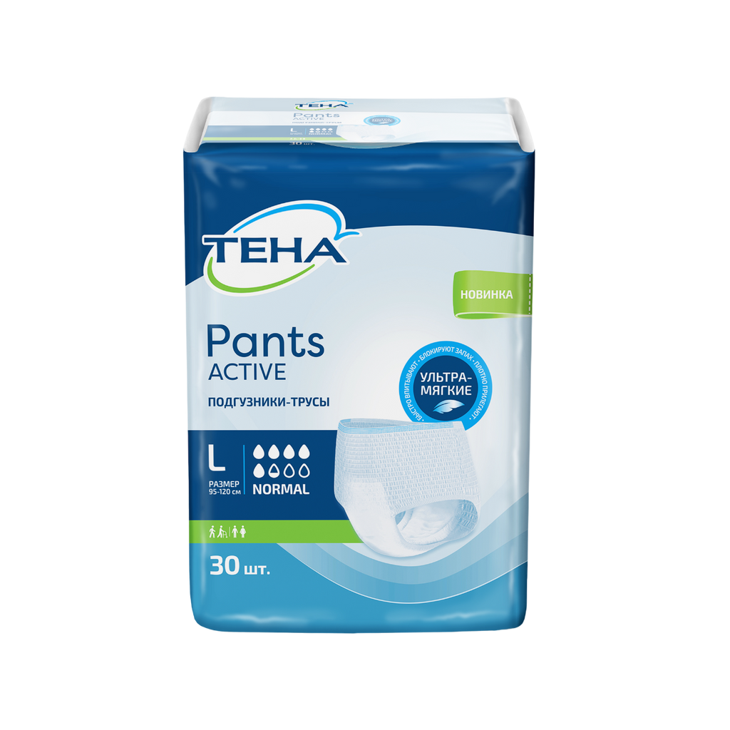 фото упаковки Подгузники-трусы для взрослых Tena Pants Active Normal