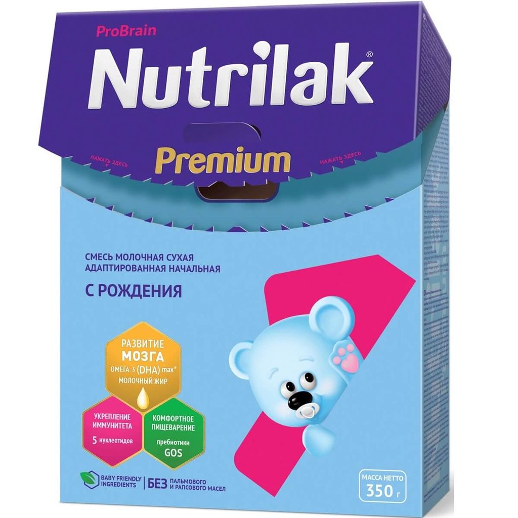 фото упаковки Nutrilak Premium+ 1 Смесь молочная 0-6 мес