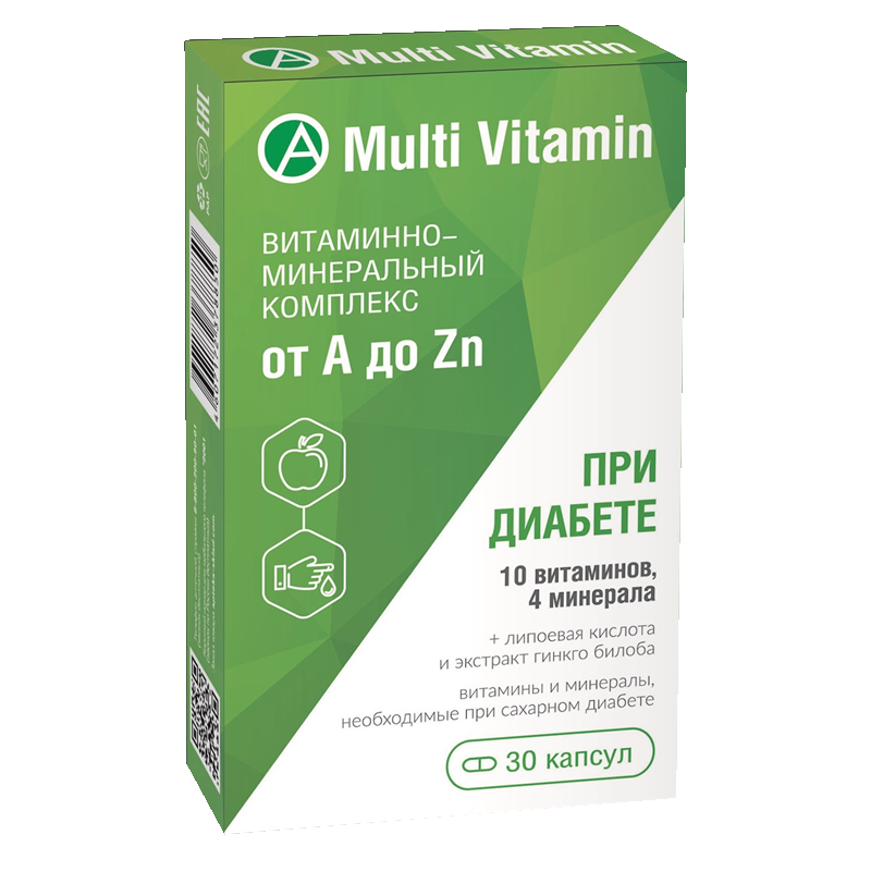 фото упаковки Multi Vitamin Витаминно-минеральный комплекс A-Zn Диабет