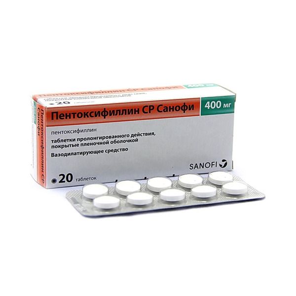 Пентоксифиллин СР Санофи, 400 Мг, Таблетки Пролонгированного.