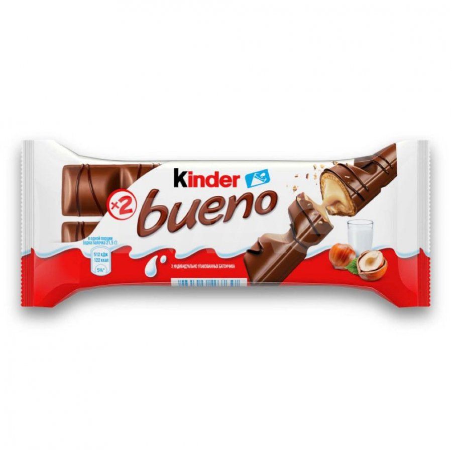 фото упаковки Kinder Bueno Вафли в молочном шоколаде