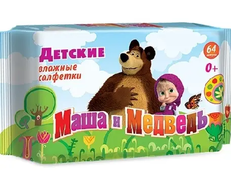 фото упаковки Салфетки влажные детские Маша и медведь