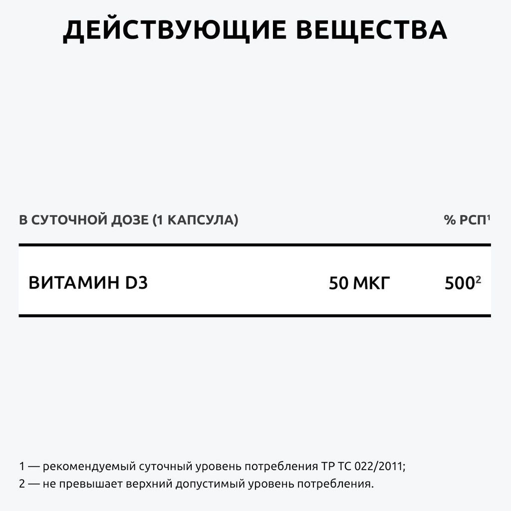 Ultrabalance Витамин D3 Премиум, 2000 МЕ, капсулы, 60 шт.