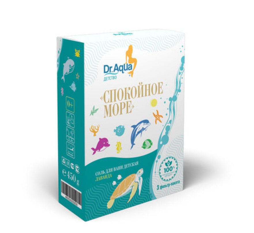 фото упаковки Dr Aqua Соль для ванн детская Спокойное море