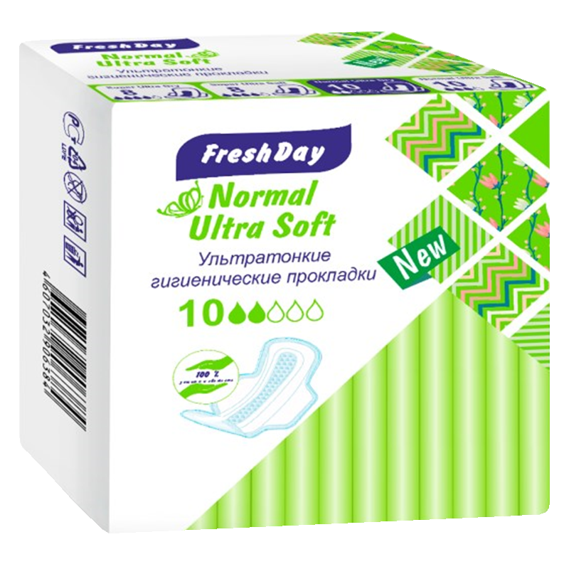 фото упаковки FreshDay Normal Ultra Soft прокладки гигиенические