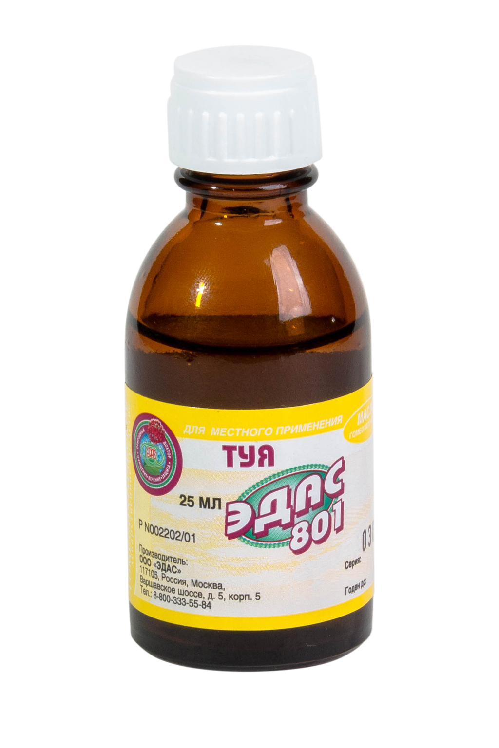 Эдас-801 Туя, масло для наружного применения, 25 мл, 1 шт.
