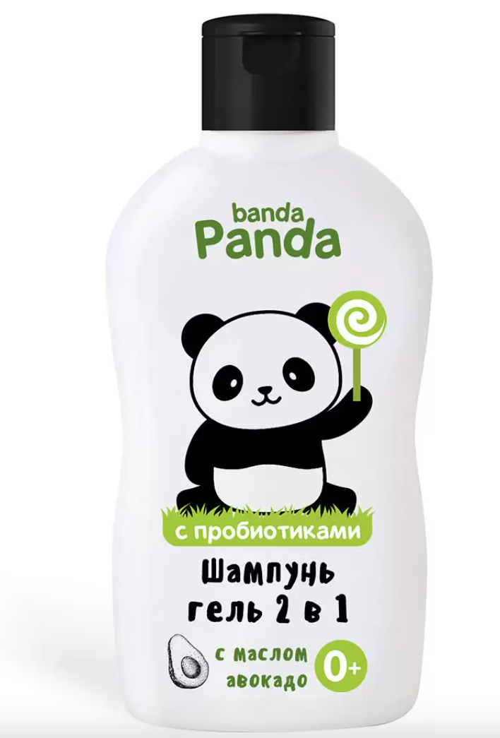 фото упаковки Наша Мама Banda Panda Средство для купания и шампунь 2в1