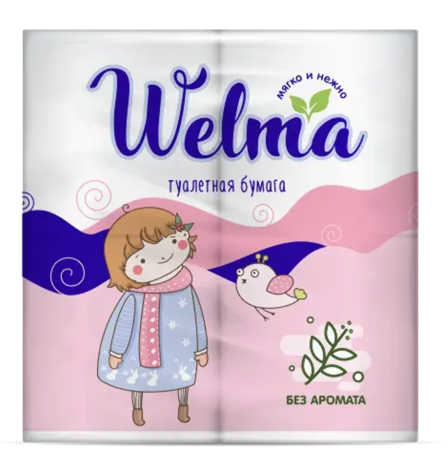 фото упаковки Welma Бумага туалетная двухслойная