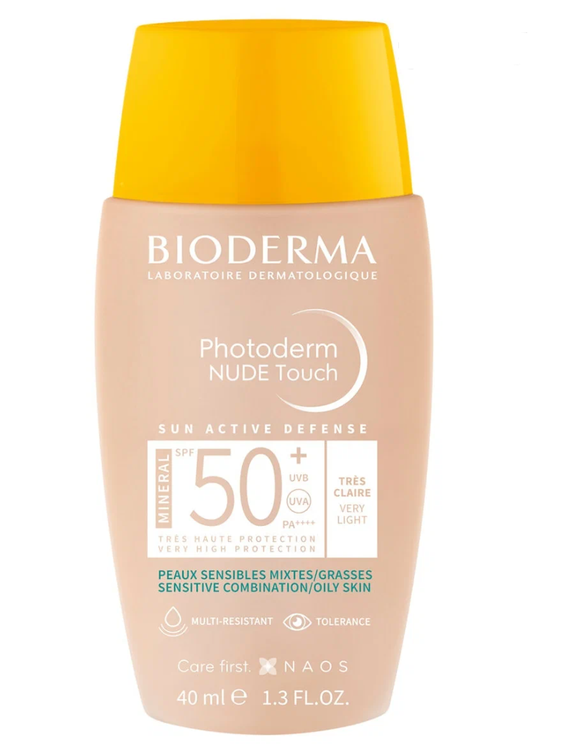 фото упаковки Bioderma Photoderm Cолнцезащитный флюид с тоном SPF50+