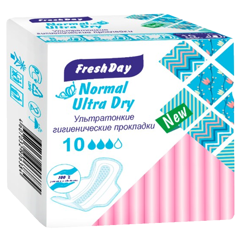 фото упаковки FreshDay Normal Ultra Dry прокладки гигиенические