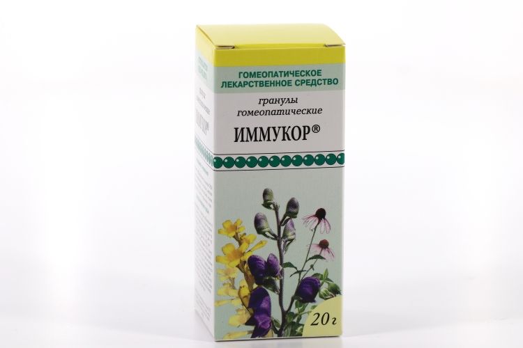 Иммукор, гранулы гомеопатические, 20 г, 1 шт.  по цене от 292 руб .