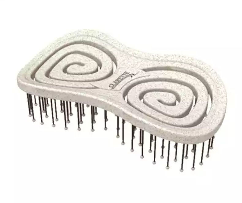 фото упаковки Clarette Щетка для волос из натуральной соломы компактная