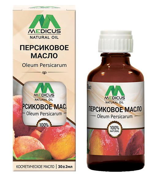 фото упаковки Medicus Natural oil Масло косметическое персиковое