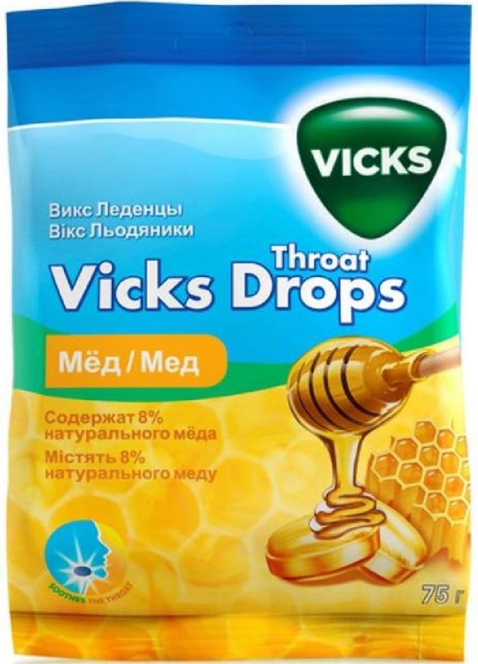 фото упаковки Vicks Drops Леденцы мед