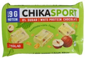 фото упаковки Chikalab chikasport шоколад белый протеиновый без сахара