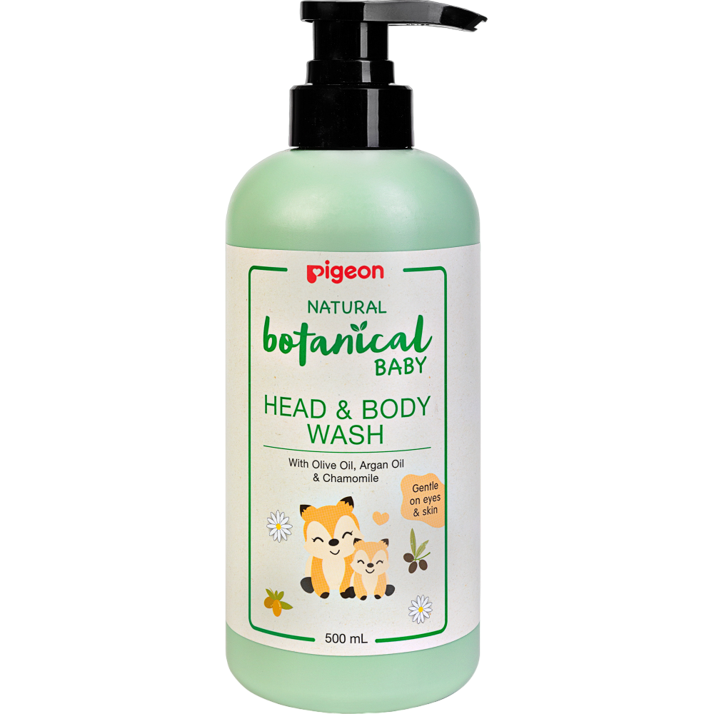 фото упаковки Pigeon Гель для купания и мытья головы и тела Natural Botanical Baby Head & Body Wash