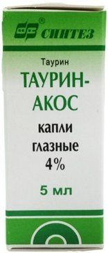 Таурин-АКОС, 4%, капли глазные, 10 мл, 1 шт.