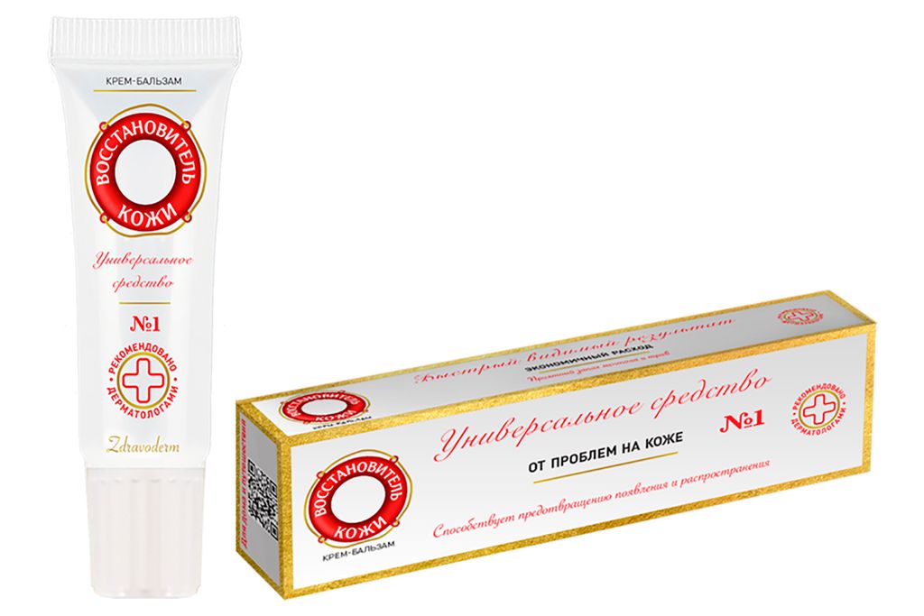 фото упаковки Zdravoderm Крем-бальзам Восстановитель кожи №1 с антибактериальным и антисептическим эффектом