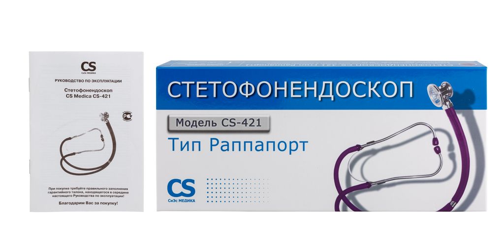 CS Medica Стетофонендоскоп CS-421, фиолетовый, 1 шт.