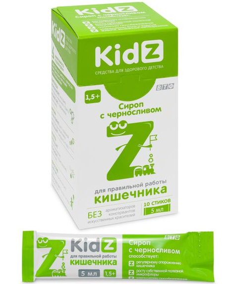 фото упаковки Kidz Сироп с черносливом для детей