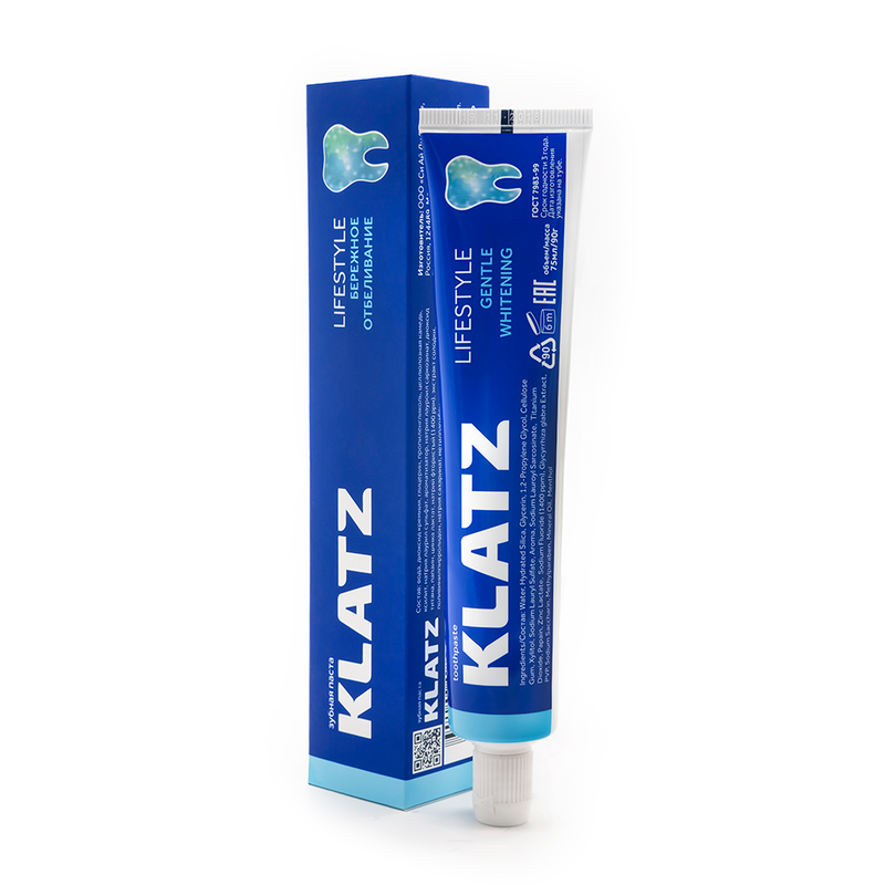 фото упаковки Klatz Lifestyle Зубная паста Бережное отбеливание