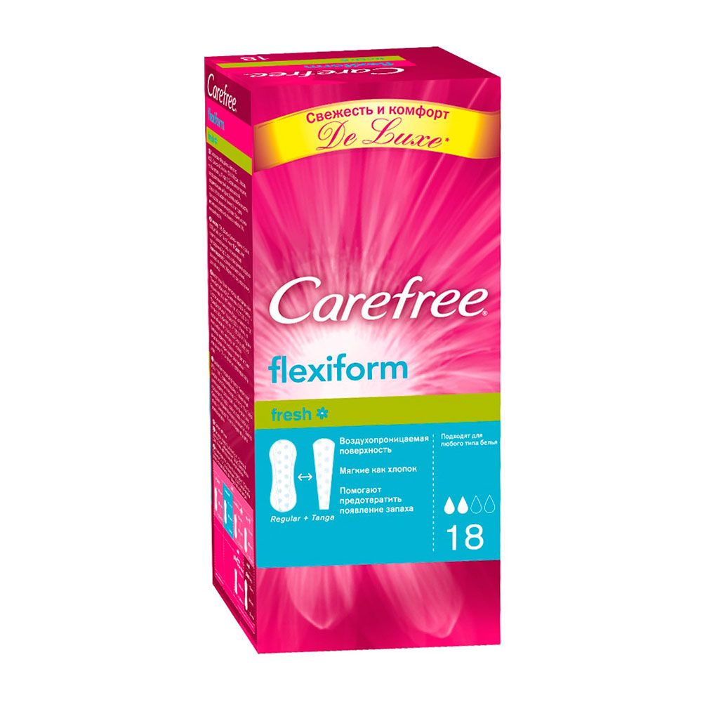 фото упаковки Carefree Flexiform салфетки женские гигиенические