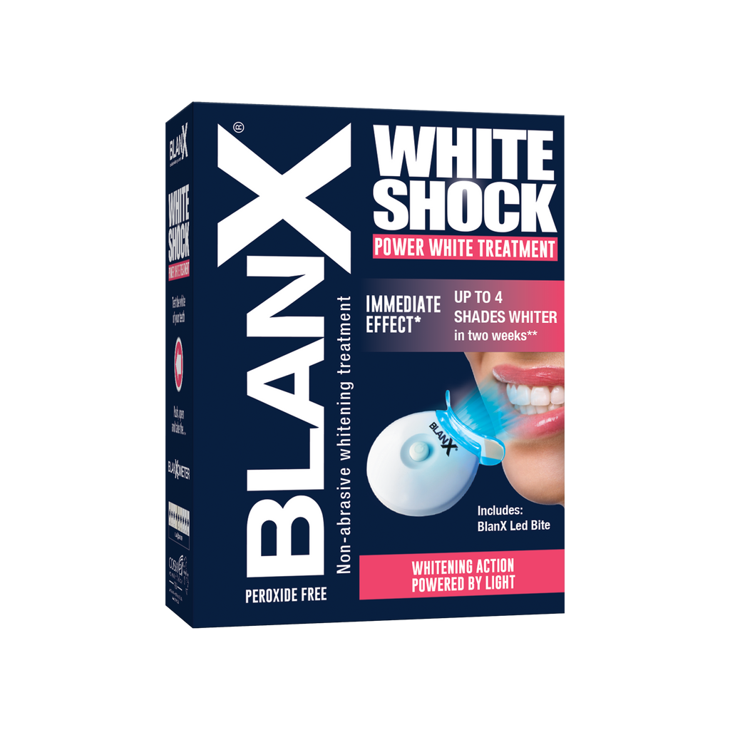 фото упаковки Blanx White Shock Зубная паста с лампой-активатором