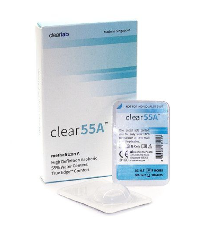 ClearLab Clear 55A Линзы контактные, BC=8,7 d=14,5, D(-9.50), 6 шт.