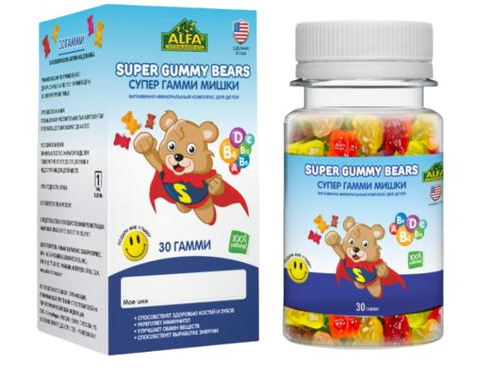 фото упаковки Alfa Vitamins Супер Гамми Мишки для мальчиков