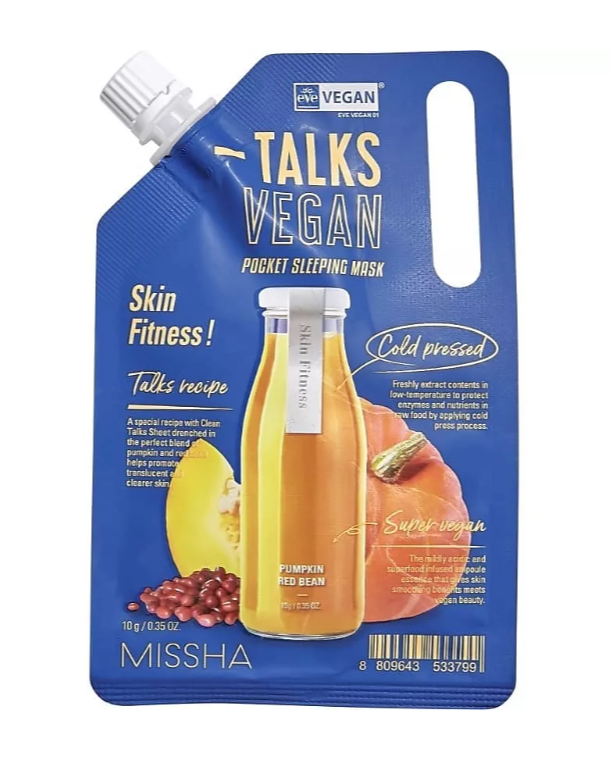фото упаковки Missha Talks Vegan Маска кремовая освежающая для гладкости кожи