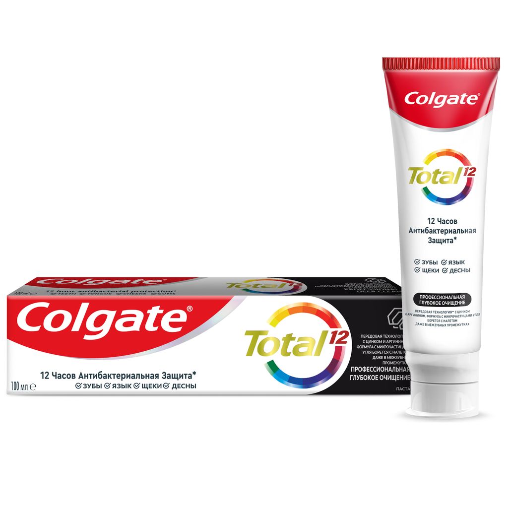 фото упаковки Colgate Паста зубная Total 12 Профессиональная Глубокое Очищение