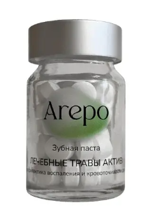фото упаковки Arepo Паста зубная в таблетках Лечебные травы актив