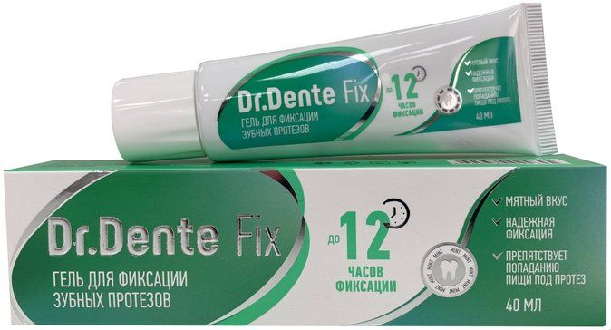 фото упаковки Dr.Dente Fix Гель для фиксации зубных протезов