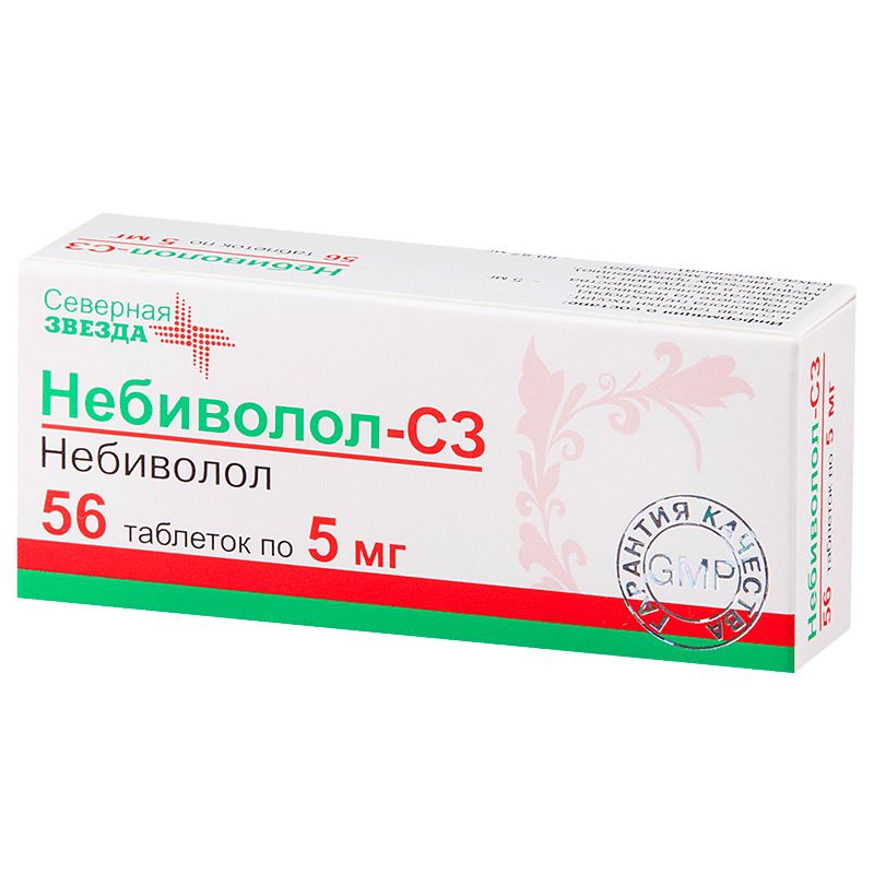 Небиволол-СЗ, 5 мг, таблетки, 56 шт.
