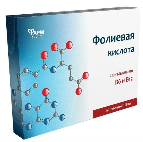 фото упаковки Фолиевая кислота с витаминами В6 В12