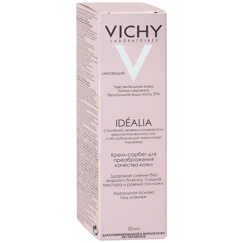 фото упаковки Vichy Idealia крем-сорбет для комбинированной и жирной кожи