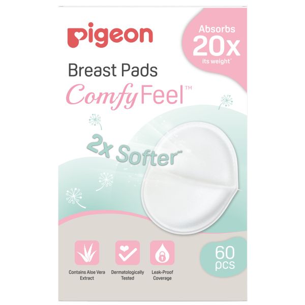 фото упаковки Pigeon Comfy Feel Breast Pads Вкладыши для бюстгралтера с алоэ