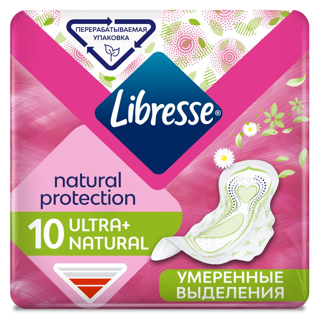 фото упаковки Libresse Ultra+ Natural прокладки гигиенические