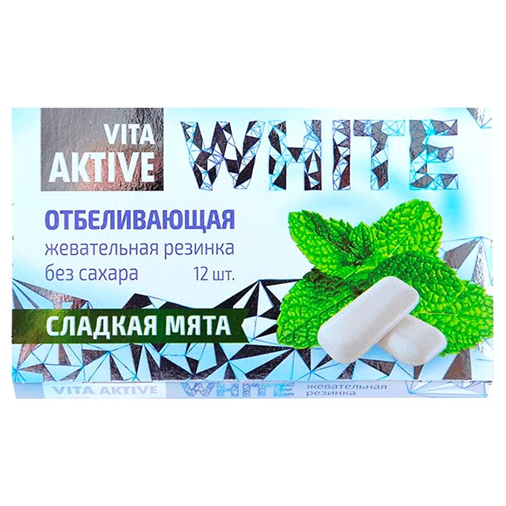 фото упаковки Vita Aktive Жевательная резинка Отбеливающая