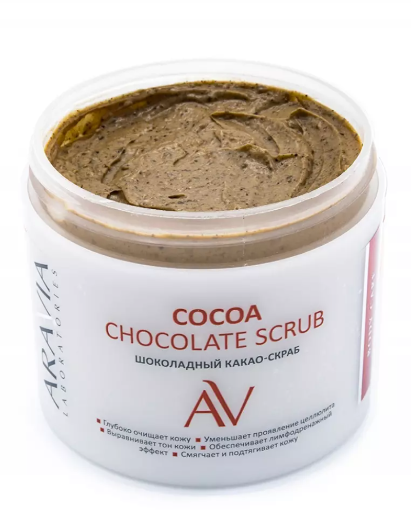 Aravia Laboratories Шоколадный какао-скраб для тела, скраб, 300 мл, 1 шт.