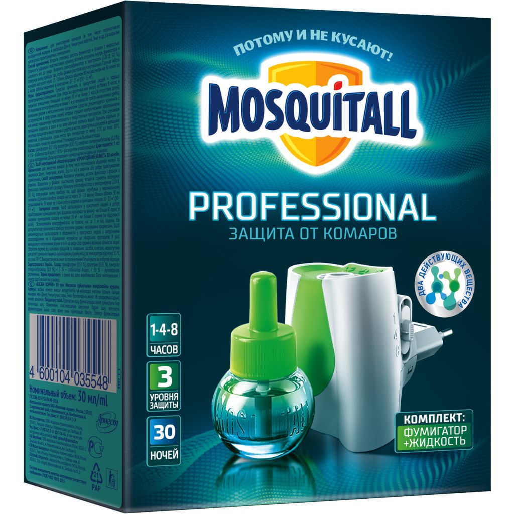 фото упаковки Mosquitall Профессиональная защита электрофумигатор+жидкость 30 ночей