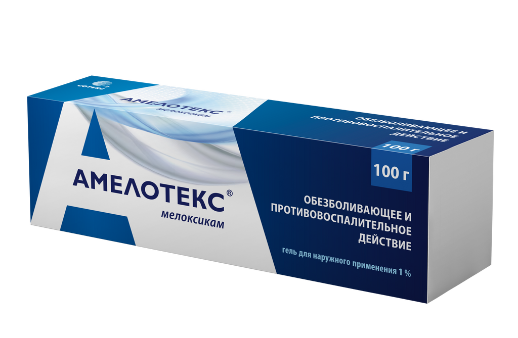 Амелотекс, 1%, гель для наружного применения, 100 г, 1 шт.