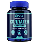 GLS Коллаген животный (говяжий) с витамином С, 1200 мг, капсулы, 120 шт.