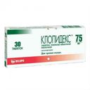 Клопидекс, 75 мг, таблетки, покрытые пленочной оболочкой, 30 шт.