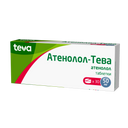 Атенолол-Тева, 50 мг, таблетки, 30 шт.