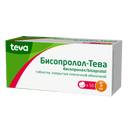 Бисопролол-Тева, 5 мг, таблетки, покрытые пленочной оболочкой, 50 шт.